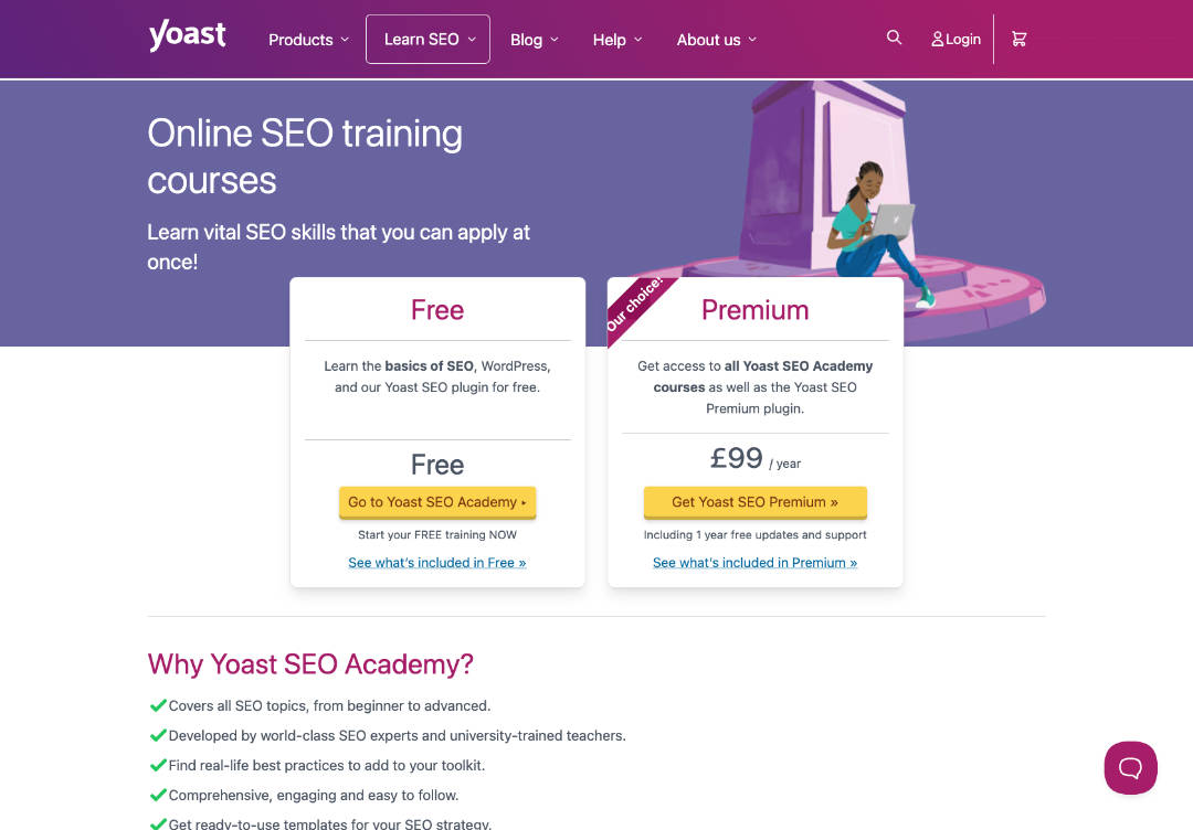 Yoast SEO Academy Online Courses