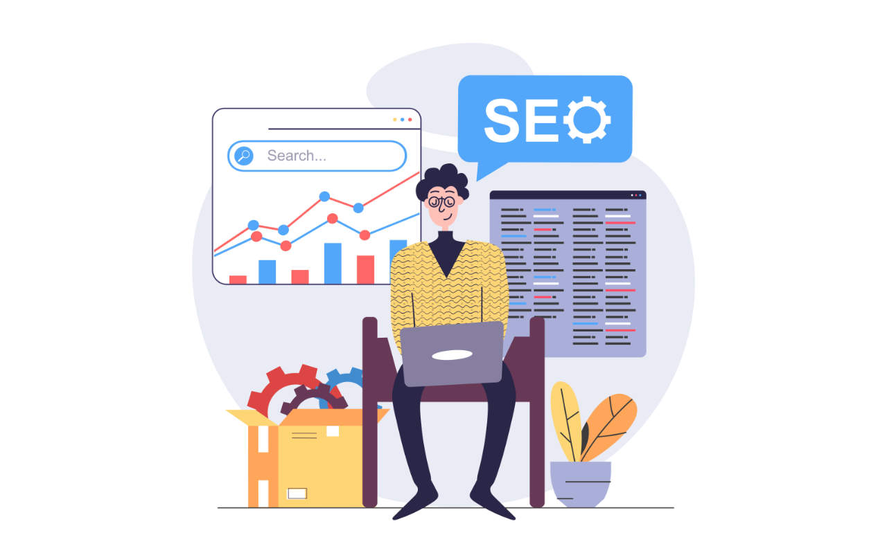 An SEO strategist at work