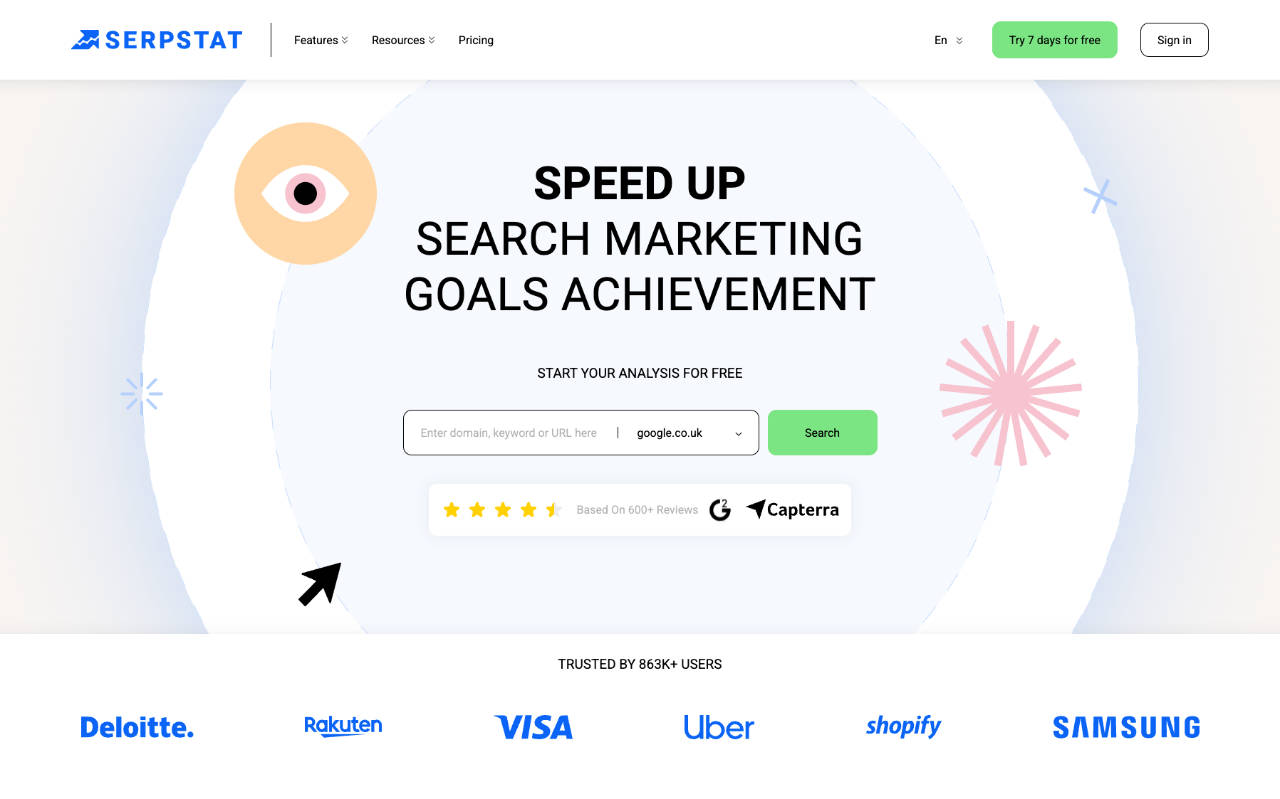 Serpstat - domain authority checker